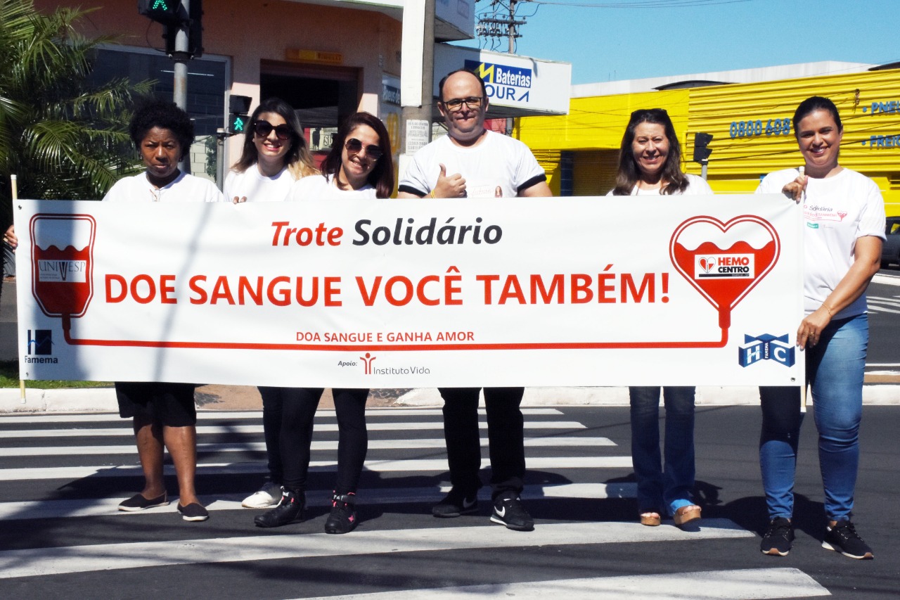 Trote Solidário de Marília incentiva a doação de sangue