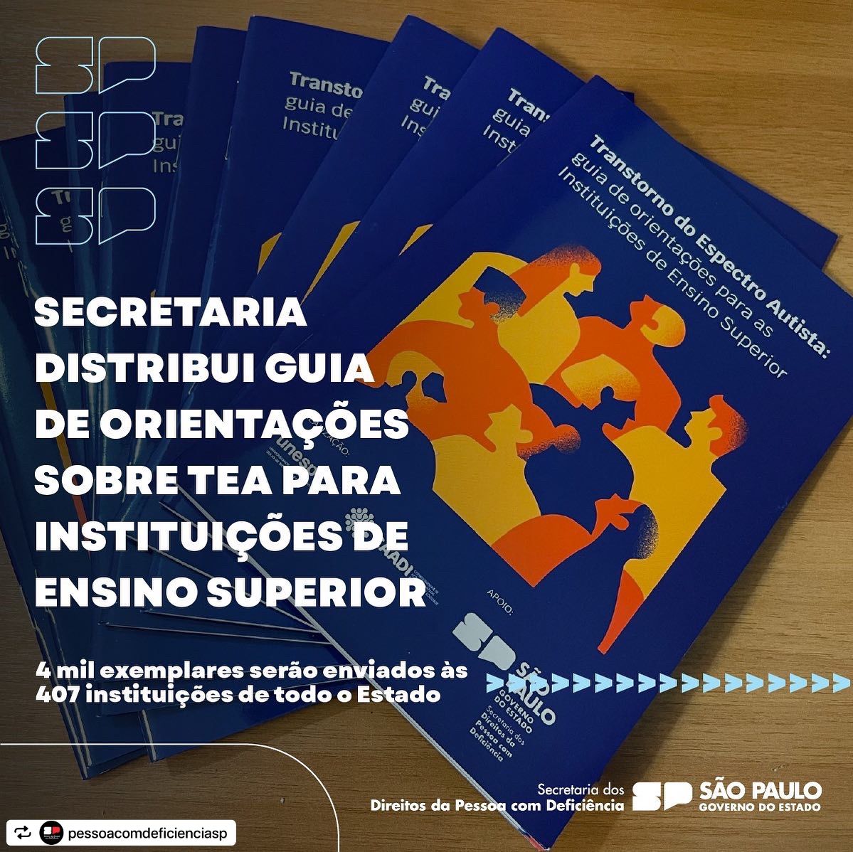 Governo de SP distribui guias com orientações para o acolhimento de autistas para mais de 400 universidades paulistas